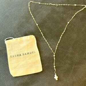 NWOT Sasha Samuel 14k GF Pearl Rosary Necklace